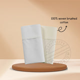 Flannel 100%Cotton Flat Sheet 50"x90" color NATURAL Merit Collection 6/Pack