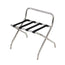 Luggage & Baggage Rack with 5 belts High Back Folding Chrome Metal Hotel Guest Closets 1/Pack