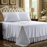 TC-250 FLAT SHEETS premium Percale Fabric White Royal Suite QUEEN Beds  Thomaston Mills