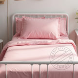 TC-180 FITTED SHEETS percale fabric color Rose size TWIN Beds Hospitality  Thomaston Mills