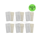 Flannel 100%Cotton Flat Sheet 50"x90" color NATURAL Merit Collection 6/Pack