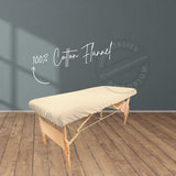 Flannel 100%Cotton Fitted Sheet 48"x88" color NATURAL Merit 6/Pack