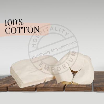 100% Cotton Flannel Flat Face Cover 24"x17" color White/Natural 12/Pack