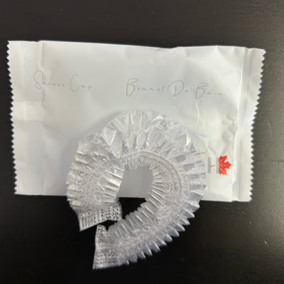 Shower Hair Cap clear Guest Bathroom Amenity individually wrapped White Plastic Bags bulk Economy Pack (Count 200's/Pack)