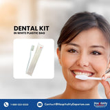 Toothbrush Dental Guest Bathroom Amenity in White Plastic Bags Bulk Economy Packing (Count 200's/Pack)