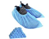 Shoe Covers Blue Non-Skid marked with Elastic Non-Woven Fabric Disposable 100-count 