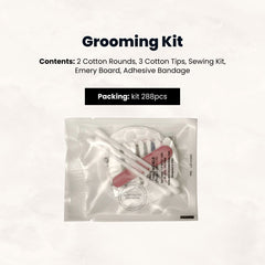 Grooming Kit - Contents: 2 Cotton Rounds, 3 Cotton Tips, Sewing Kit, Emery Board, Adhesive Bandage