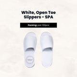 White, Open Toe Slippers - SPA - Zero Plastic, Non-Woven Envelope