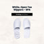 White, Open Toe Slippers - SPA - Zero Plastic, Non-Woven Envelope