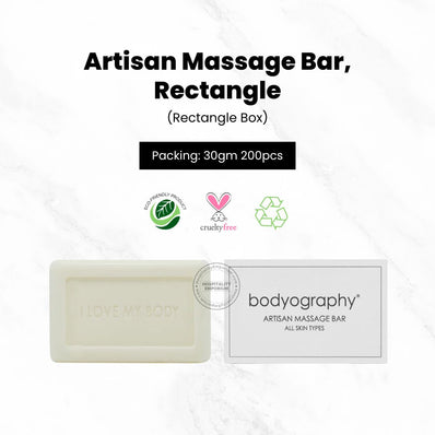 Bodyography Blanc Artisan Massage Bar, Rectangle 50g