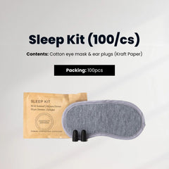 Accessories Collective Sustain, Sleep Kit - Contents: Cotton Eye Mask & Ear Plugs (Kraft Paper)
