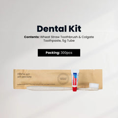 Accessories Collective Sustain, Dental Kit - Contents: Wheat Straw Toothbrush & Colgate Toothpaste, 5g Tube
