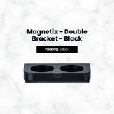 Dispensing Systems, Magnetix - Double Bracket - Black