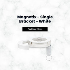 Dispensing Systems, Magnetix - Single Bracket - White