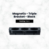 Dispensing Systems, Magnetix - Triple Bracket - Black