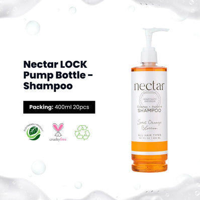 Nectar LOCK Pump Bottle - Shampoo 13.5oz, 400ml