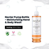 Nectar LOCK Pump Bottle - Moisturizing Hand & Body Wash 13.5oz, 400ml