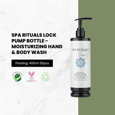 Spa Rituals LOCK Pump Bottle - Moisturizing Hand & Body Wash 13.5oz, 400ml