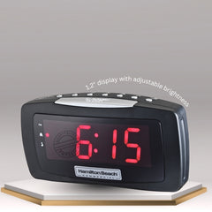 Hamilton Beach Clock radio, 1.2" LED display, Dimmer Feature, Snooze, AM/FM , PM Indicator, Snooze, Alarm On Indicator