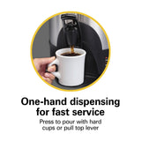 Hamilton Beach Commercial, Stainless Steel Urn, 75 cup, one hand dispensing, coffee level indicator