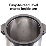 Hamilton Beach Commercial, Stainless Steel Urn, 100 cup, one hand dispensing, coffee level indicator