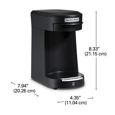 Hamilton Beach Coffee Maker 1 Cup Commercial Soft Pod , Auto Shut Off, Black