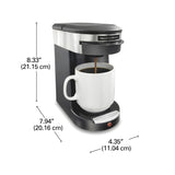 Hamilton Beach  Coffee Maker Deluxe 1 Cup Copmmercial Pod Auto Shut Off, Black/Stainless Steel (also available in 230V)