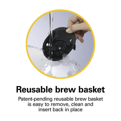 Hamilton Beach  Coffee Maker Deluxe 1 Cup Copmmercial Pod Auto Shut Off, Black/Stainless Steel (also available in 230V)