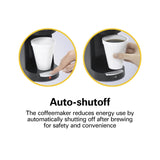 Hamilton Beach  Coffee Maker Deluxe 1 Cup Copmmercial Pod Auto Shut Off, Black/Stainless Steel (also available in 230V)