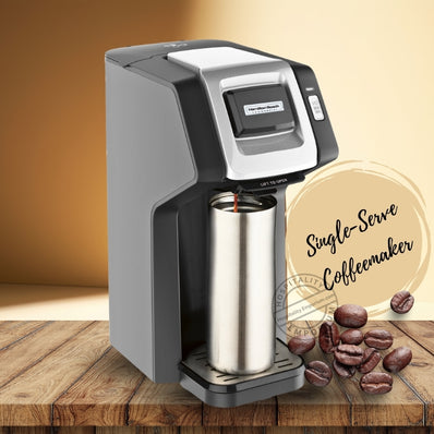 Hamilton Beach Coffee Maker Deluxe Single Serve , Drip Tray with full indicator, Auto Shut Off, Compatible with K-Cup packs