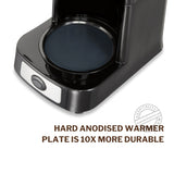 Hamilton Beach Coffee Maker 4 Cup Hospitality Rated , ASO, Swing/Lift Off Brew Basket, Black w/ Stainless Steel Carafe