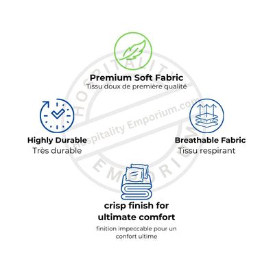 T-250 Prem. Percale Plain Cotton-Poly Duvet Covers FLAP KING 88"x102" Color: White 2/Pack