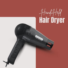 Hamilton Beach Hand Held Hair Dryer, 1875 Watts, Retractable Cord, Folding Handle, Tourmaline, Auto Safety Shut Off, Dark Grey