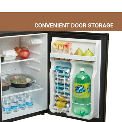 Hamilton Beach 2.5 cu. Ft. Refrigerator, Energy Star, 2 glass adj. shelves, rev.door, leveling ft.