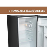 Hamilton Beach 3.2 cu. Ft. Refrigerator, Energy Star, 3 glass shelves, rev.door, leveling ft.