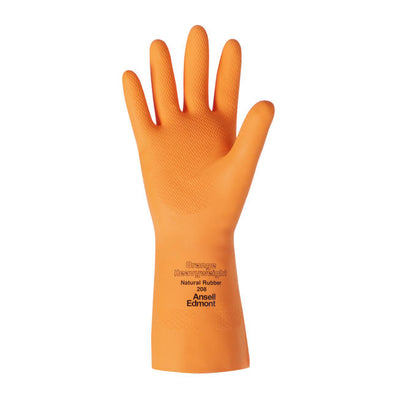 Latex Glove Orange Large pk 1 pair