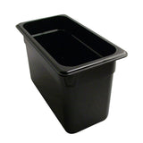 Camwear Food Pans Third Size Black 8" each