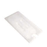 Food Pan Cover Third Size Notched with Handle Translucent each