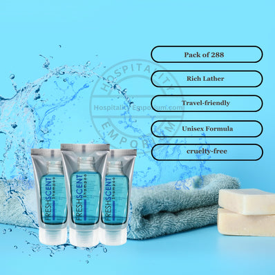 Freshscent™ Shampoo  1.0oz Fragrance Free Hospitality Tube size 30ml (Case 288's/Pack)