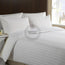 TC-250 FITTED SHEETS Premium 10mm Wide STRIPED Tone-On-Tone White Royal Suite KING Beds  Thomaston Mills