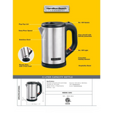 Hamilton Beach Hospitality Rated 0.50L Kettle Brushed Stainless Steel Silver 6 / Pack