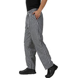 ECONO Chef Pants Dome Closure P/C Twill Fabric Color Woven Checker sizes XS-XL