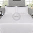 TC-250 FLAT SHEETS Premium 3mm Narrow STRIPED Tone-On-Tone White Royal Suite QUEEN Beds  Thomaston Mills