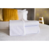 T-250 Premium Percale Cotton-Poly FITTED sheet QUEEN 60"x80"x15" Thomaston Mills USA White 3/Pack