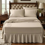 TC-200 FITTED SHEETS Percale Fabric Bone QUEEN size Hospitality Beds  Thomaston Mills