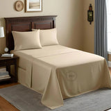 TC-200 FLAT SHEETS Percale Fabric Bone FULL size Hospitality Beds  Thomaston Mills