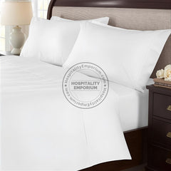 TC-300 FITTED SHEETS Luxury  percale PLAIN WHITE Royal Suite FULL size 54 x 80 x 15 Packing 24's/ case Thomaston Mills