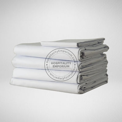 TC-300 FITTED SHEETS Luxury  percale PLAIN WHITE Royal Suite KING size 78 x 80 x 15 Thomaston Mills
