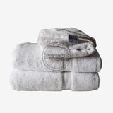 WHITE Plush Luxury Face Towel Dobby Border 100%Cotton Ring Spun 13x13" #1.8 lbs/ dz