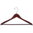 Walnut/ Cherry Finish Suit Hangers with wooden bar Hotel guest closets 12's / Pack